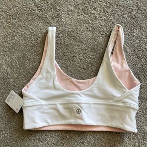 Lululemon align bra strawberry milkshake and white